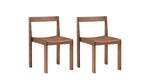 Silla de comedor Plane (Juego de dos), nogal americano
