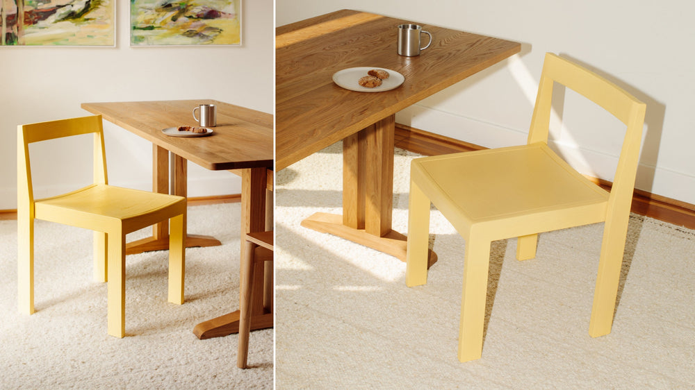 Silla de comedor Plane (juego de dos), limón