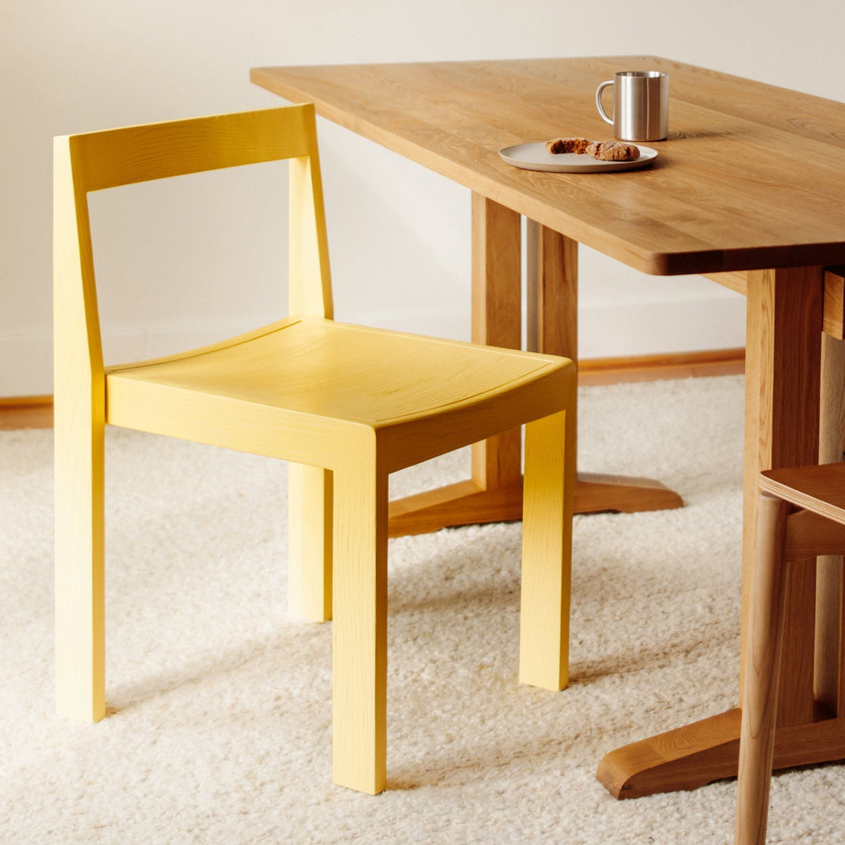 Silla de comedor Plane (juego de dos), limón
