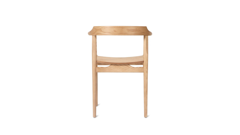 Silla de comedor con asiento en madera de fresno negro
