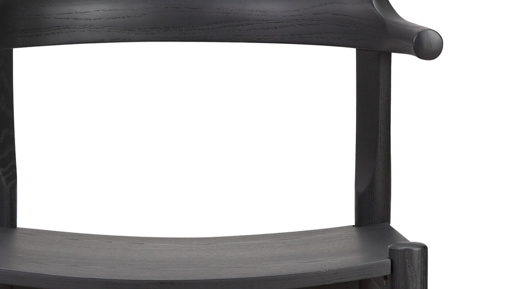 Silla de comedor con asiento en madera de fresno negro