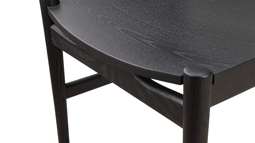 Silla de comedor con asiento en madera de fresno negro