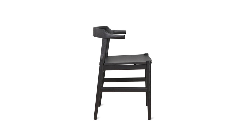 Silla de comedor con asiento en madera de fresno negro