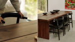 Silla de comedor con asiento en madera de fresno negro