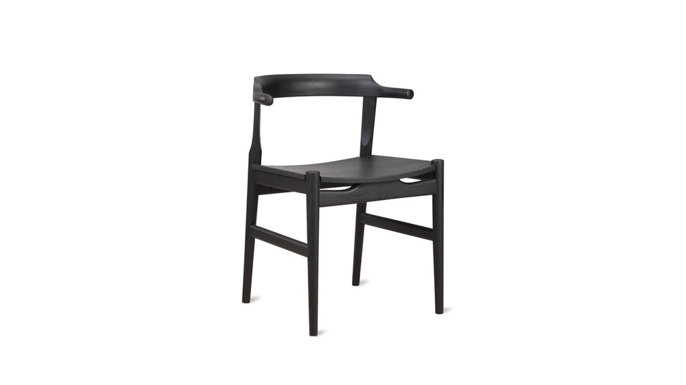 Silla de comedor con asiento en madera de fresno negro