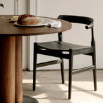 Silla de comedor con asiento en madera de fresno negro