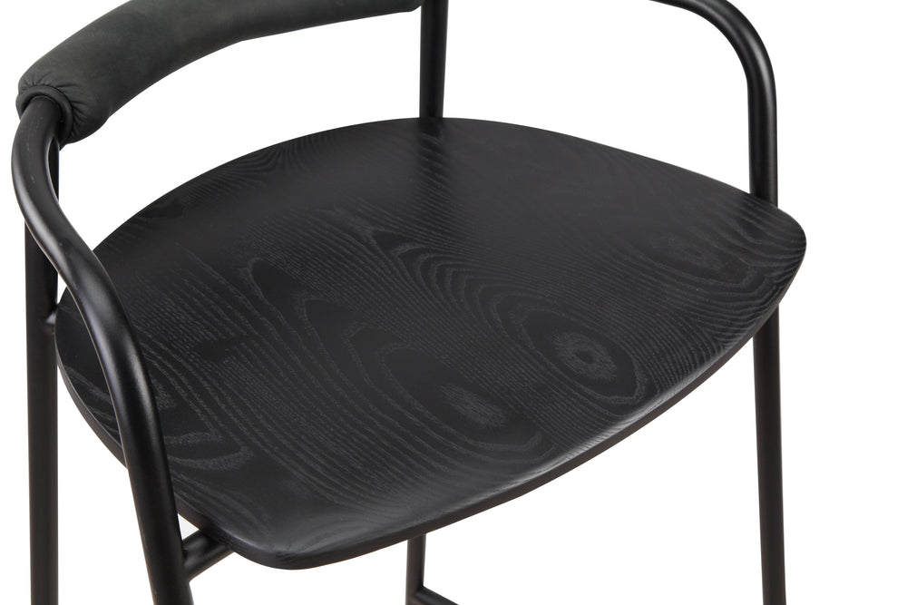 Banqueta de altura para mostrador — negra