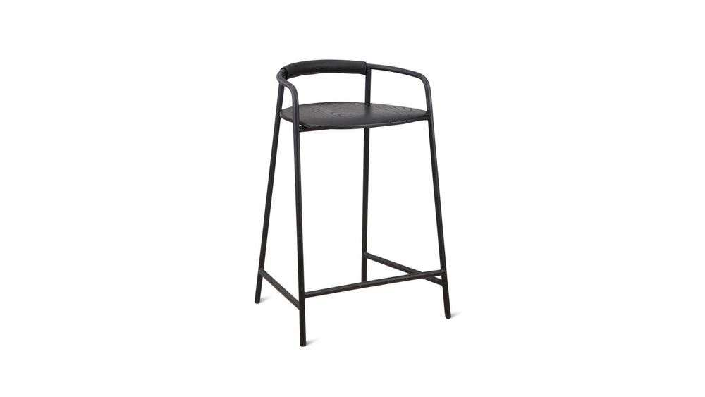 Banqueta de altura para mostrador — negra