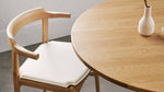 Cojín para silla de comedor Tuck In, blanco
