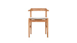 Silla de comedor Tuck In con cojín negro, roble teñido