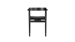 Silla de comedor Tuck In con cojín negro, fresno negro