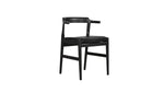 Silla de comedor Tuck In con cojín negro, fresno negro