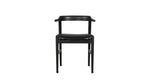 Silla de comedor Tuck In con cojín negro, fresno negro