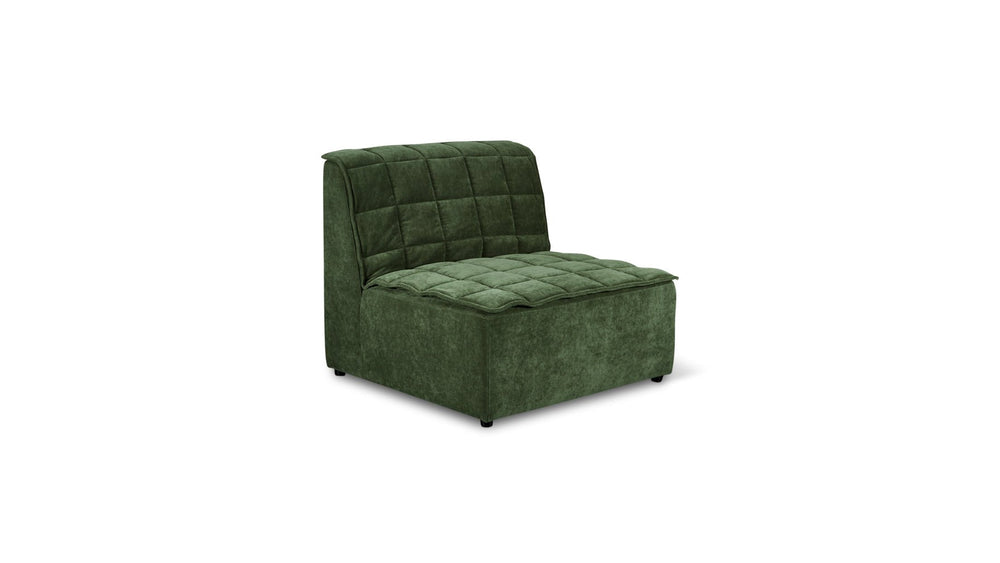 Quilt Silla sin brazos, verde musgo