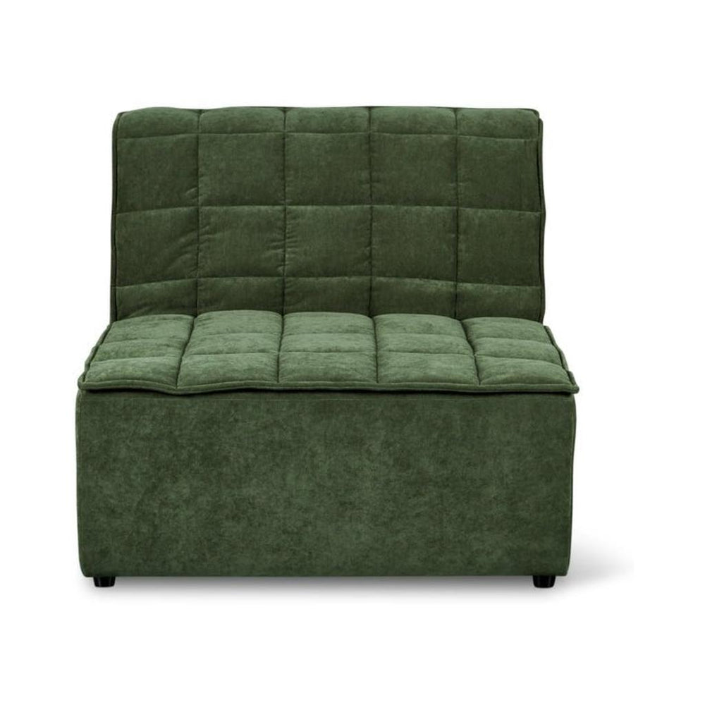 Quilt Silla sin brazos, verde musgo