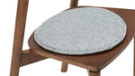 Cojín de asiento redondo, fieltro gris
