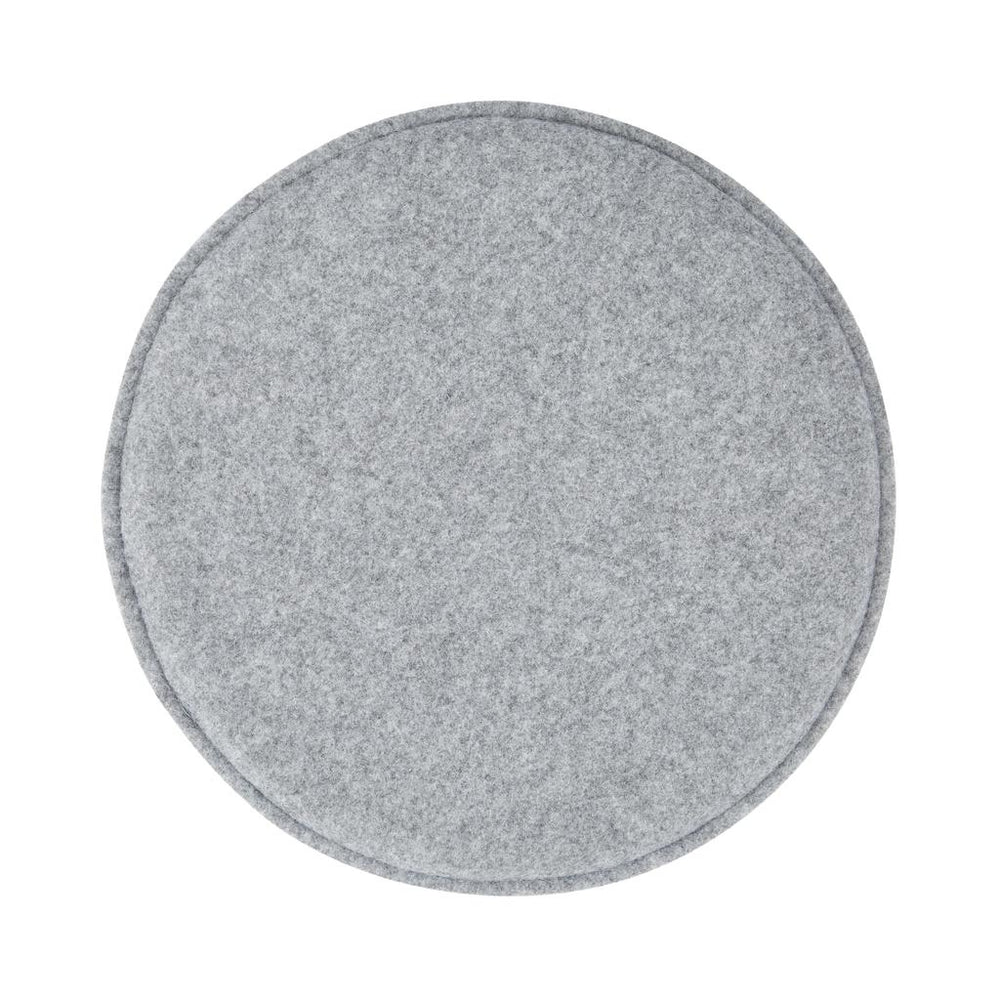 Cojín de asiento redondo, fieltro gris