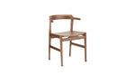 Silla de comedor Tuck In, asiento de madera, nogal teñido