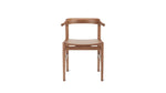 Silla de comedor Tuck In, asiento de madera, nogal teñido