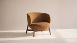 Sillón lounge Happy Place, nogal, otoño