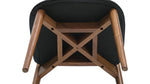Silla de comedor Dine In (juego de dos), roble/cuero negro