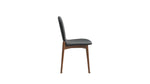 Silla de comedor Dine In (juego de dos), roble/cuero negro