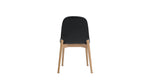 Silla de comedor Dine In (juego de dos), roble/cuero negro