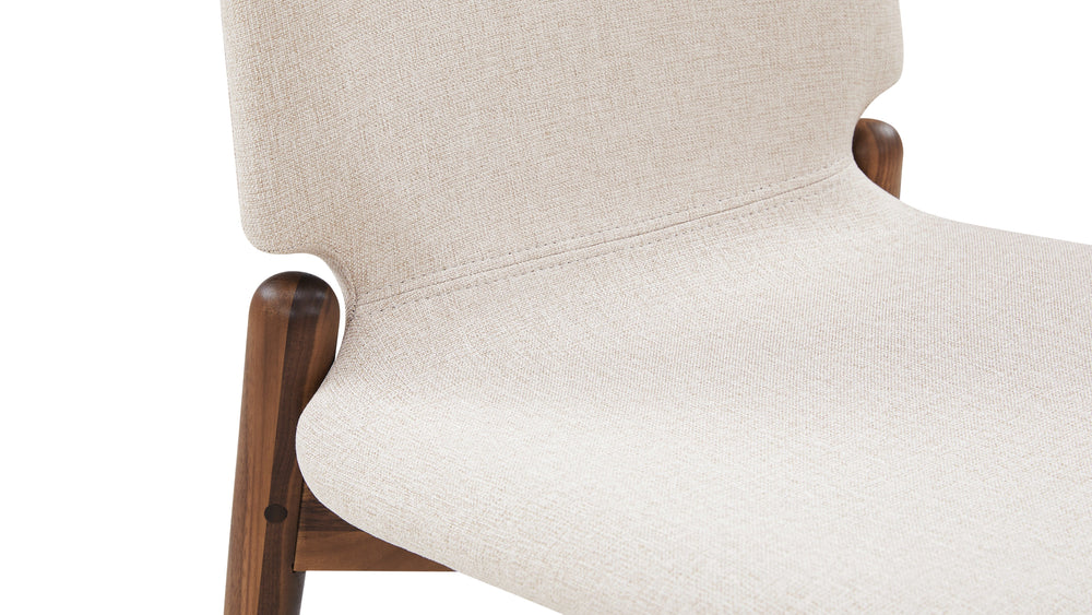 Silla de comedor Dine In (juego de dos), nogal/duna