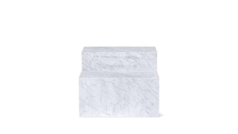 Mesa de centro Align, de varios niveles, mármol Carrara