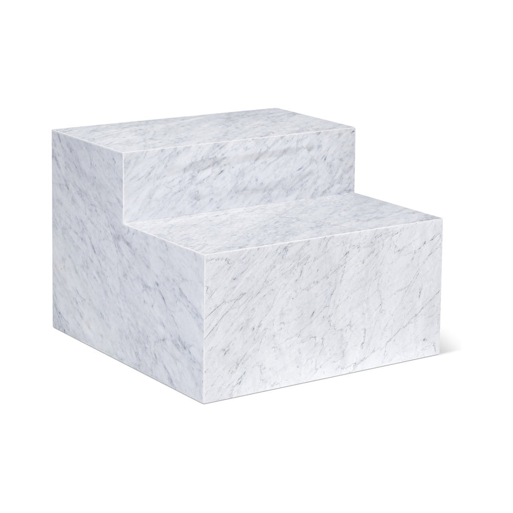 Mesa de centro Align, de varios niveles, mármol Carrara