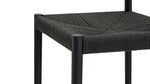 Banqueta de mostrador Dinner Guest, roble negro/ asiento de papercord negro