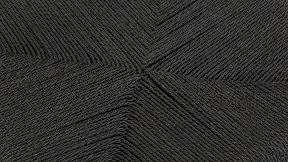 Banqueta de mostrador Dinner Guest, roble negro/ asiento de papercord negro
