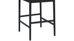 Banqueta de mostrador Dinner Guest, roble negro/ asiento de papercord negro