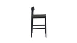 Banqueta de mostrador Dinner Guest, roble negro/ asiento de papercord negro