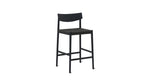 Banqueta de mostrador Dinner Guest, roble negro/ asiento de papercord negro
