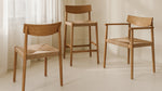 Banqueta de mostrador Dinner Guest, roble blanco / asiento de papercord natural