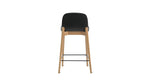 Taburete de mostrador Dine In, roble/piel negra