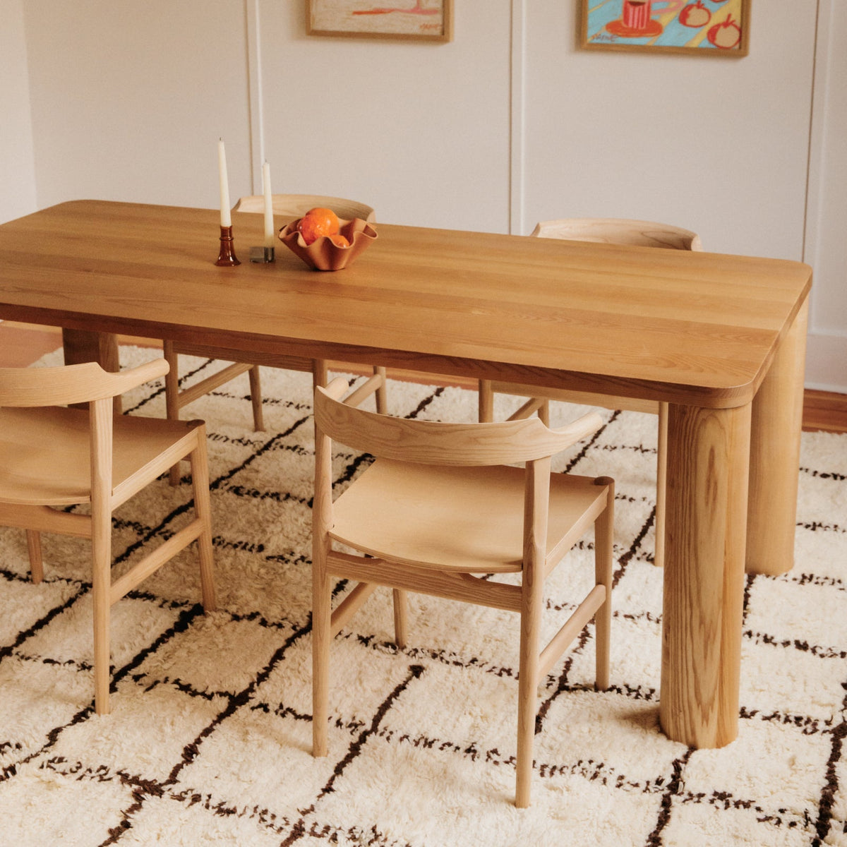 Mesa de comedor Field, para 6-8 personas, en fresno
