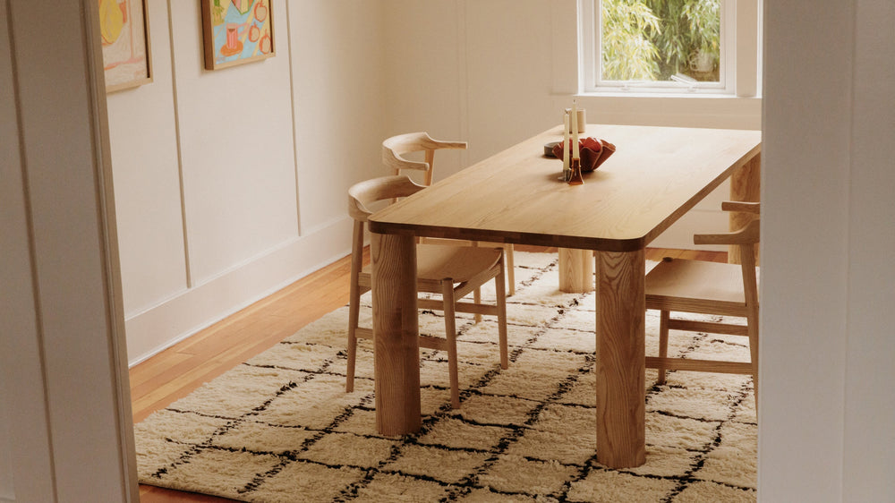 Mesa de comedor Field, para 4-6 personas, en fresno