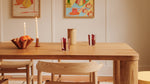 Mesa de comedor Field, para 4-6 personas, en fresno