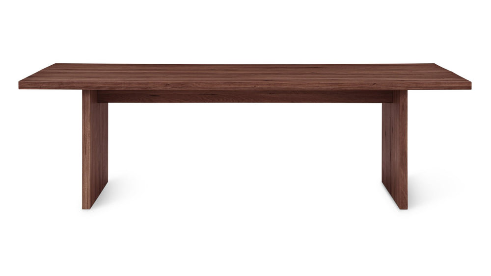Mesa de comedor Plane, capacidad para 8–10 personas, nogal americano
