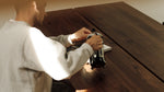 Mesa de comedor Plane, para 4-6 personas, nogal americano
