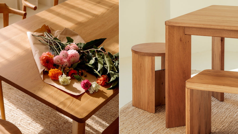 Mesa de comedor Frame, para 6-8 personas, roble