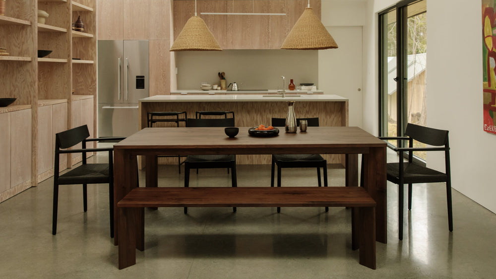 Mesa de comedor Frame, para 6-8 personas, nogal americano