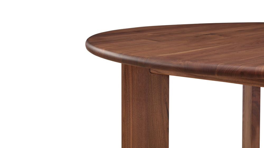 Mesa de comedor redonda Frame, para 4 a 5 personas, nogal americano