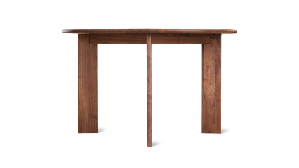 Mesa de comedor redonda Frame, para 4 a 5 personas, nogal americano