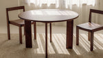 Mesa de comedor redonda Frame, para 4 a 5 personas, nogal americano