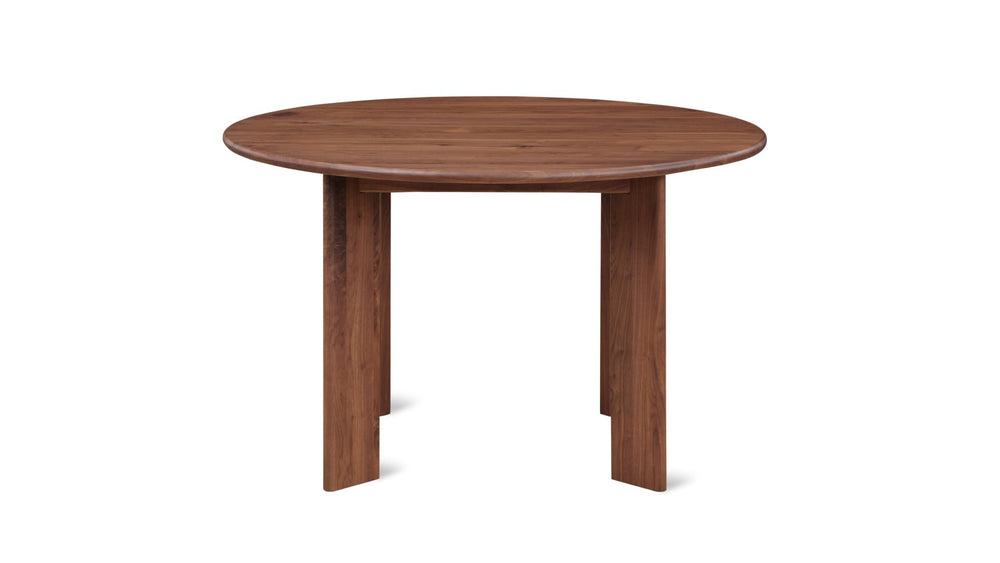 Mesa de comedor redonda Frame, para 4 a 5 personas, nogal americano