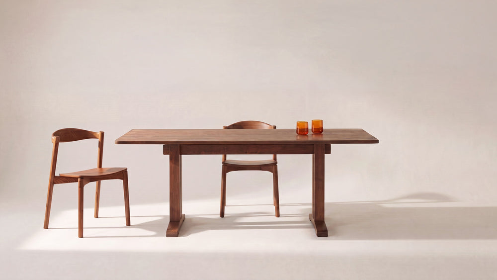 Mesa de comedor Flight, para 6-8 personas, nogal americano cepillado
