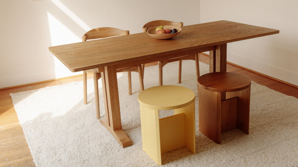 Mesa de comedor Flight, para 6-8 personas, nogal americano cepillado